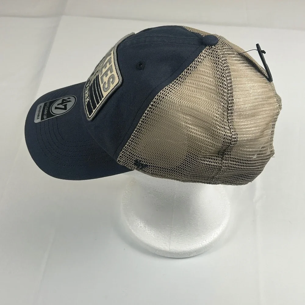 47 Brand New York Yankees Trucker Hat Clean Up Vintage Navy Mesh Snapback Cap